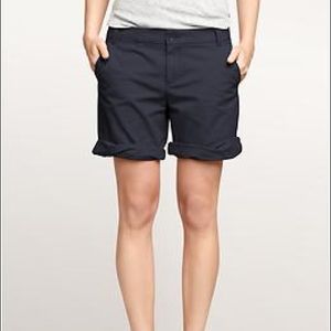 GAP Navy Boyfriend Roll Up Shorts